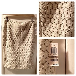 Cafe Cream Croquet Skirt. New with tags.